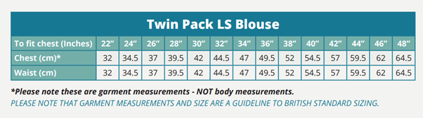 BLOUSE LS CN MEASURING GUIDE 1