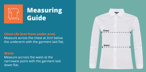 BLOUSE LS CN MEASURING GUIDE