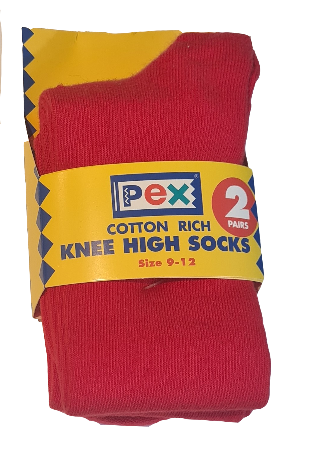 knee high sock red 2pk